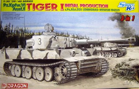 Pz.Kpfw. VI Ausf. E Tiger I Initial Production s.Pz.Abt. 502 Leningrad Region 1942/3 with (WWII Productions Tiger I Initial tracks, T-Rex Studio Smoke Discharger)