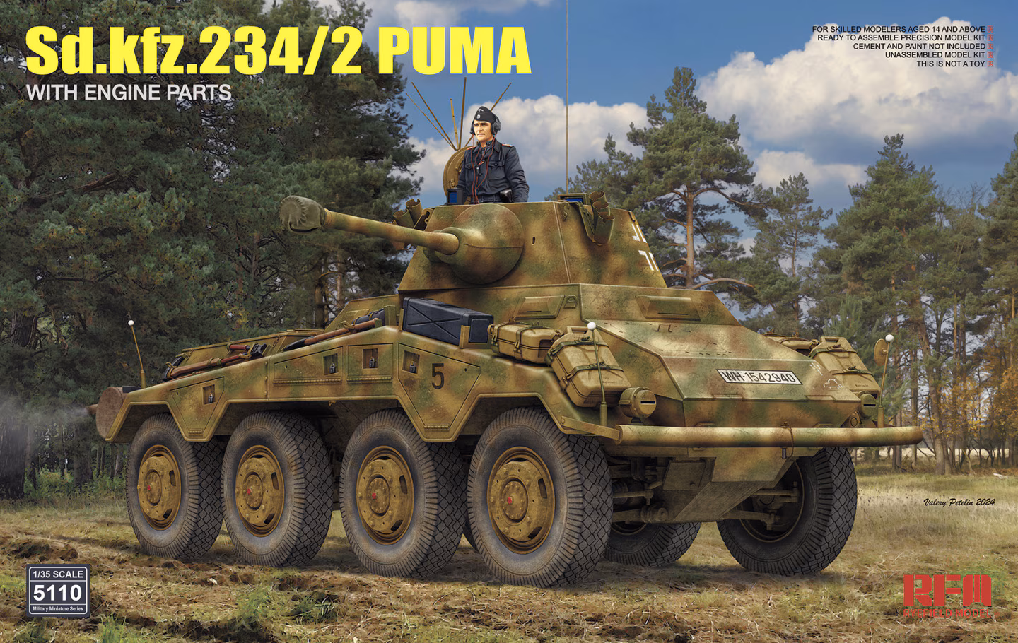 Sd.Kfz.234/2 PUMA with Engine Parts