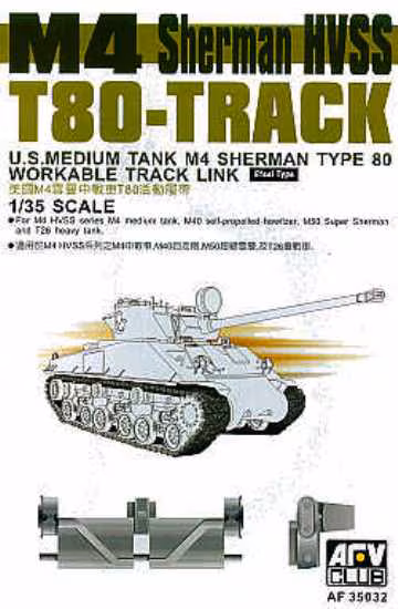 M4 Sherman HVSS T80-Track Links Steel Type (workable)